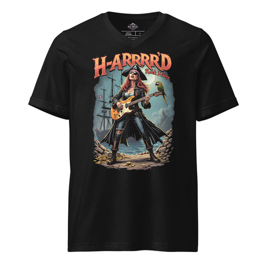 H - ARRRRRD Rock Matey 1 - T-Shirt mit V - Ausschnitt - Dax Metal Designs