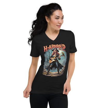 H - ARRRRRD Rock Matey 1 - T-Shirt mit V - Ausschnitt - Dax Metal Designs