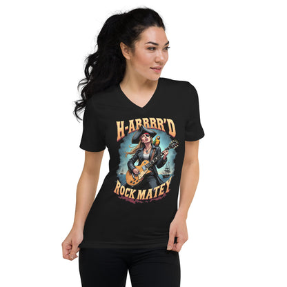 H - ARRRRRD Rock Matey 2 - T-Shirt mit V - Ausschnitt - Dax Metal Designs