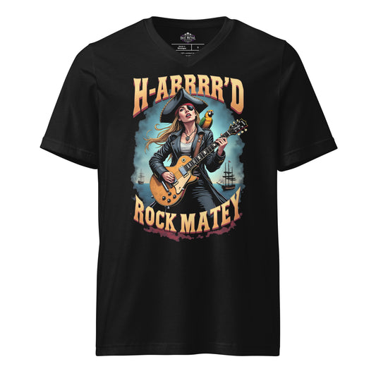 H - ARRRRRD Rock Matey 2 - T-Shirt mit V - Ausschnitt - Dax Metal Designs