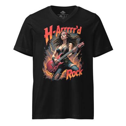 H - ARRRRRD Rock - T-Shirt mit V - Ausschnitt - Dax Metal Designs