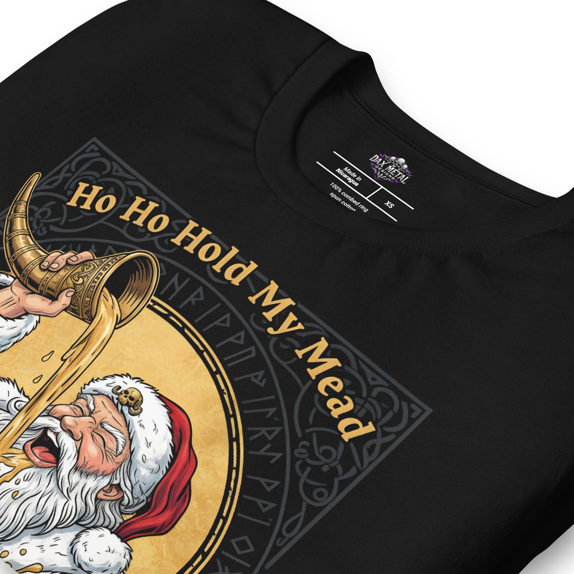 Ho Ho Hold my Mead -T-Shirt Heavy Metal T-Shirt Christmas Weihnachts T-Shirt von Dax Metal Designs – Bella+Canvas
