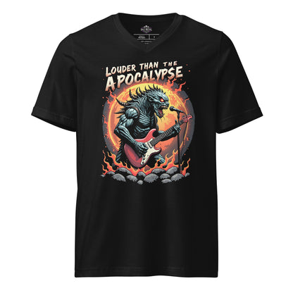 Louder than the Apocalypse - T-Shirt mit V - Ausschnitt - Dax Metal Designs
