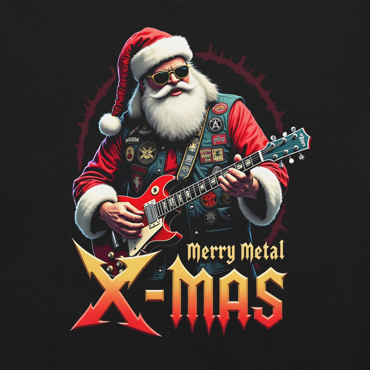 Merry Metal X-Mas 3 -T-Shirt Heavy Metal T-Shirt Christmas Weihnachts T-Shirt von Dax Metal Designs – Bella+Canvas
