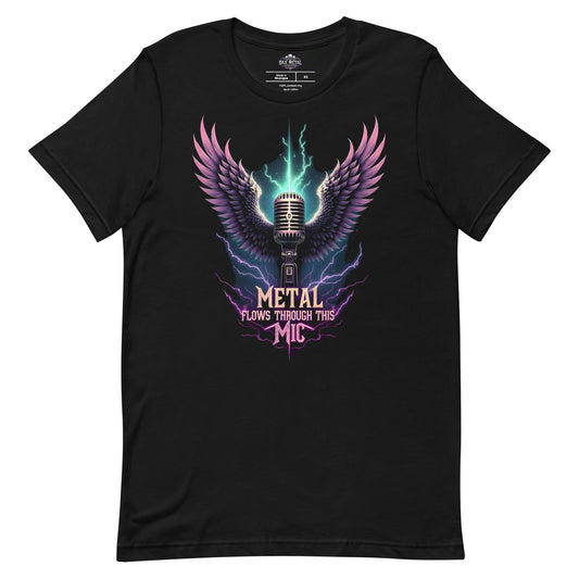 Metal flows through this Mic -T-Shirt Heavy Metal T-Shirt, Sänger-T-Shirt  von Dax Metal Designs – Bella+Canvas
