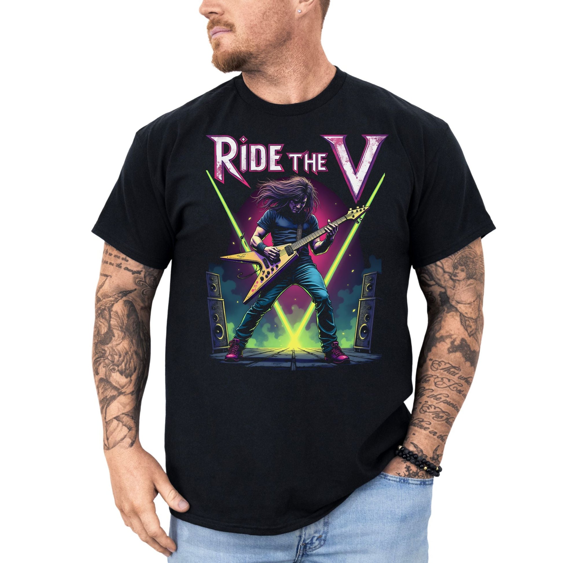Ride the V -Heavy Metal T-Shirt von Dax Metal Designs – Bella+Canvas 