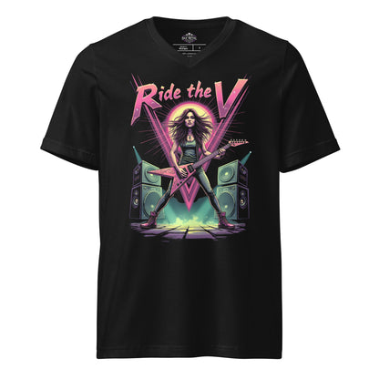 Ride the V – Premium Damen-T-Shirt mit V-Ausschnitt Metal T-Shirt von Dax Metal Designs – Bella+Canvas