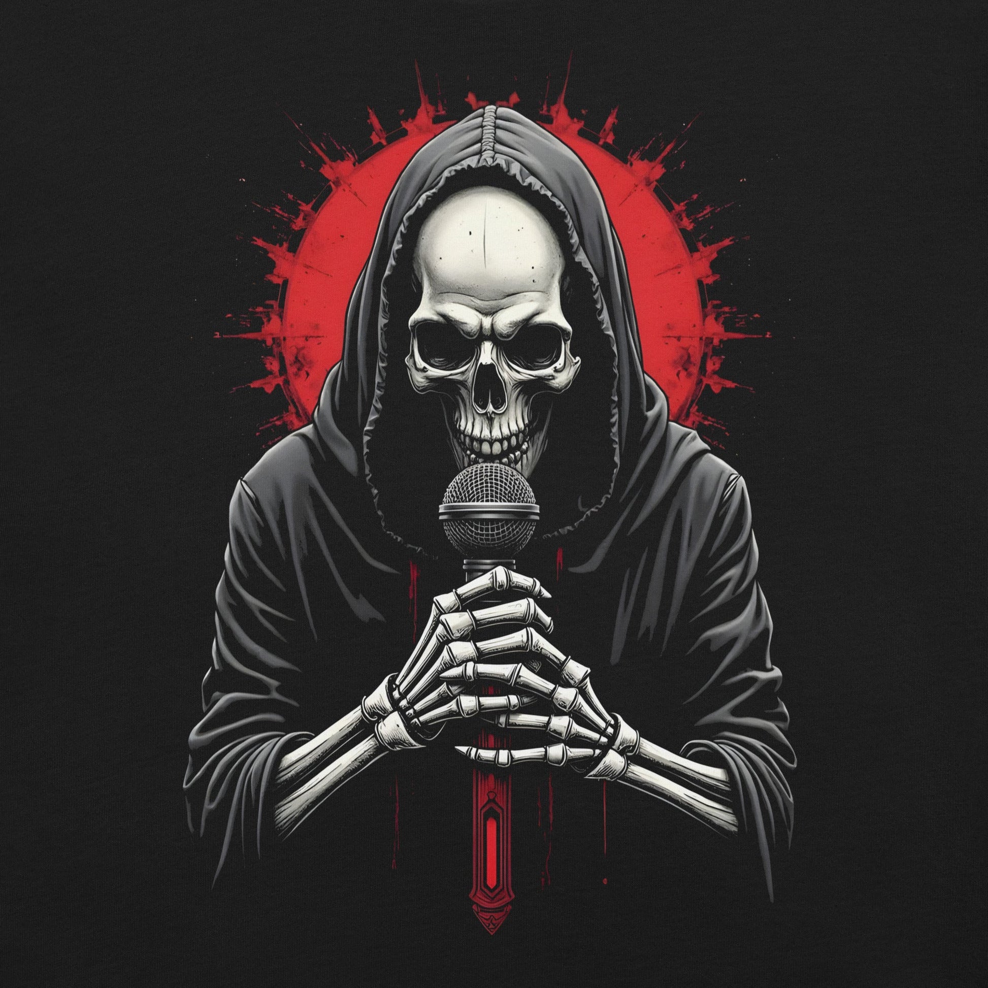 Sänger der Dunkelheit -T-Shirt Heavy Metal T-Shirt Sänger-T-Shirt  von Dax Metal Designs – Bella+Canvas