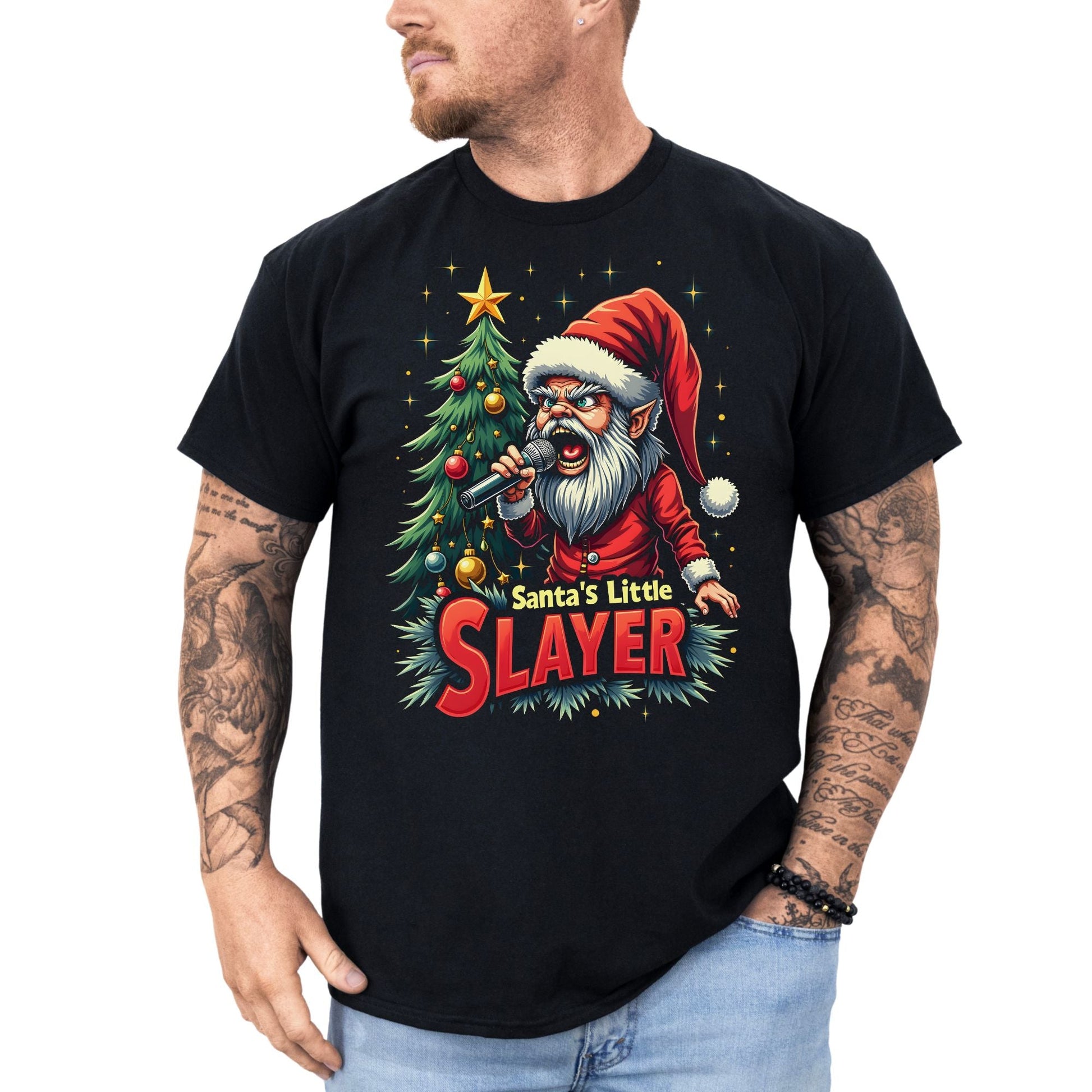Santa's little Slayer 1 - T-Shirt - Dax Metal Designs