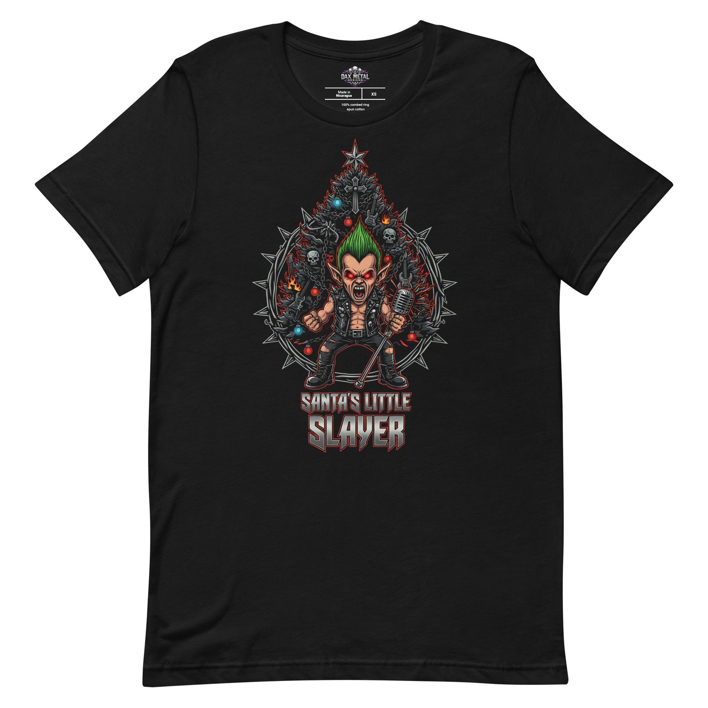 Santa's little Slayer 3 -T-Shirt Heavy Metal T-Shirt Christmas Weihnachts T-Shirt von Dax Metal Designs – Bella+Canvas
