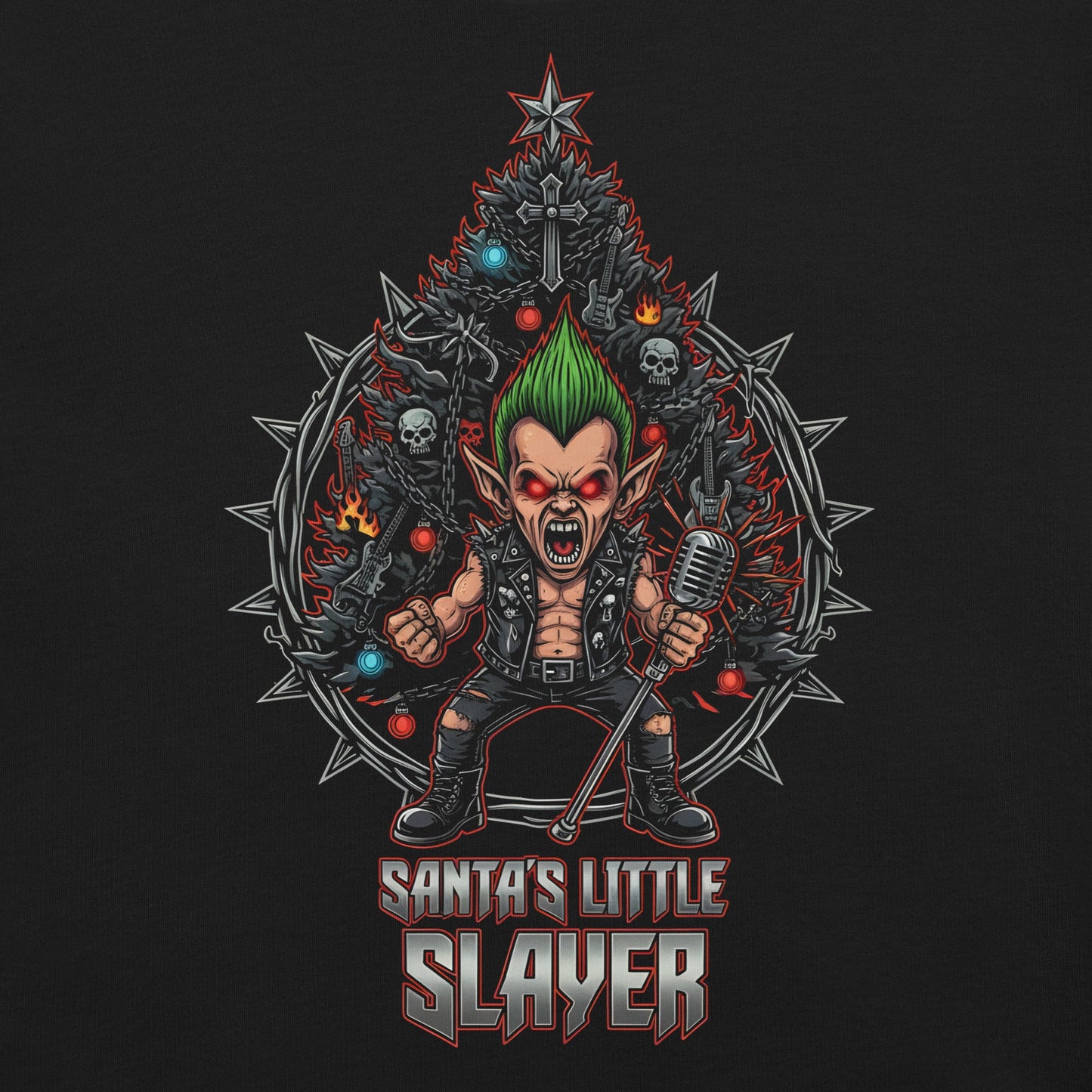 Santa's little Slayer 3 -T-Shirt Heavy Metal T-Shirt Christmas Weihnachts T-Shirt von Dax Metal Designs – Bella+Canvas
