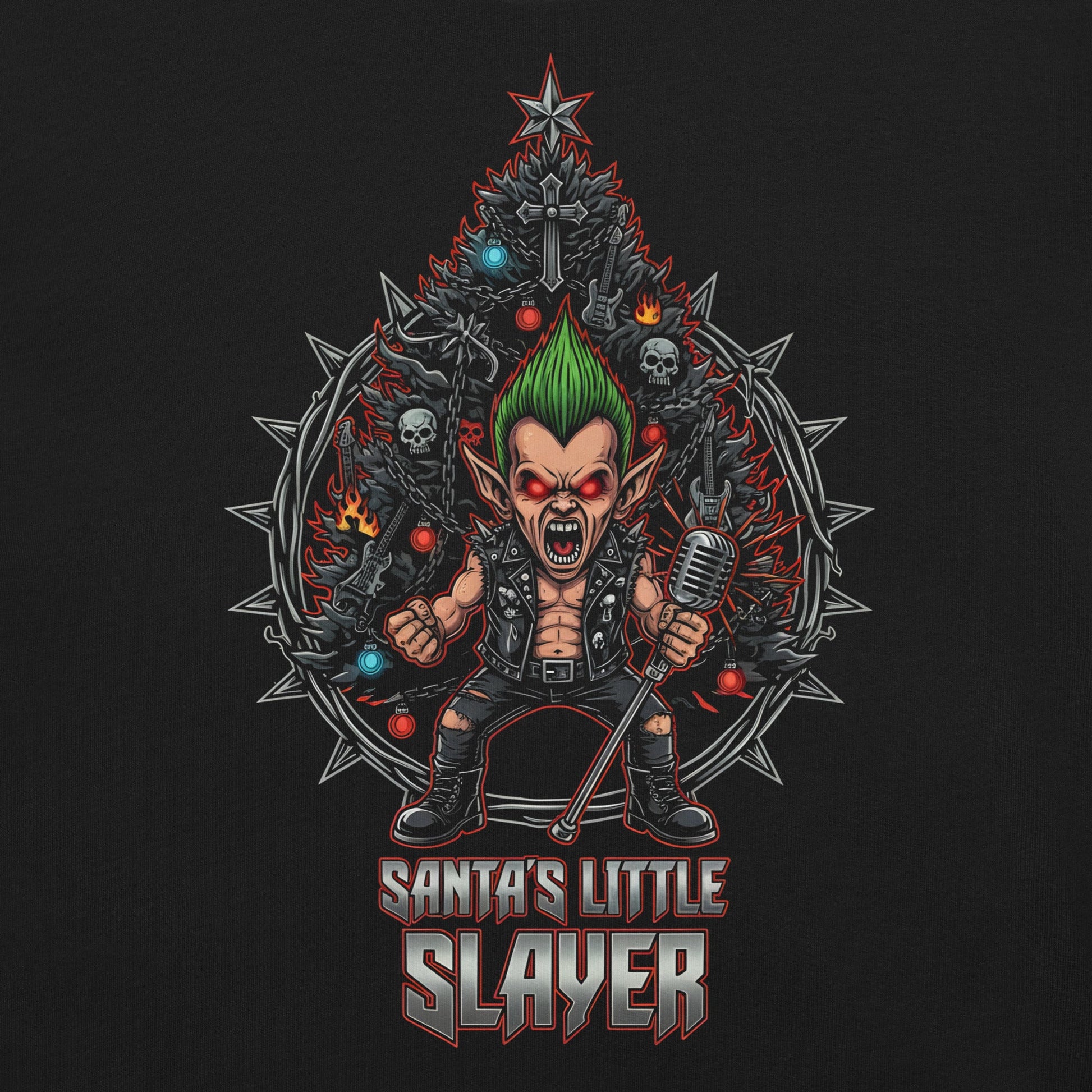 Santa's little Slayer 3 -T-Shirt Heavy Metal T-Shirt Christmas Weihnachts T-Shirt von Dax Metal Designs – Bella+Canvas
