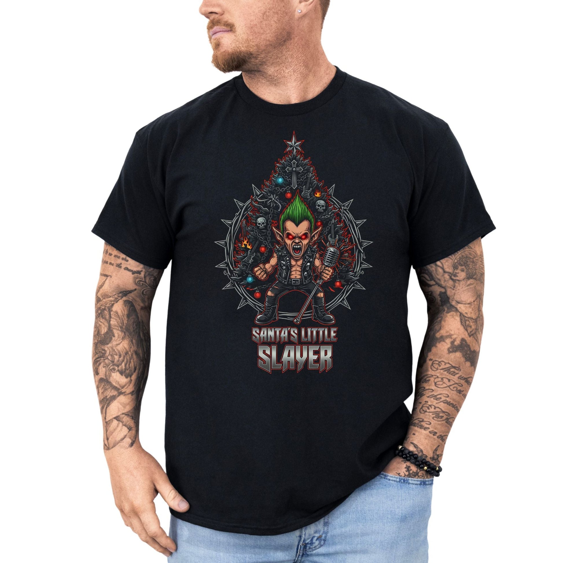 Santa's little Slayer 3 - T-Shirt - Dax Metal Designs