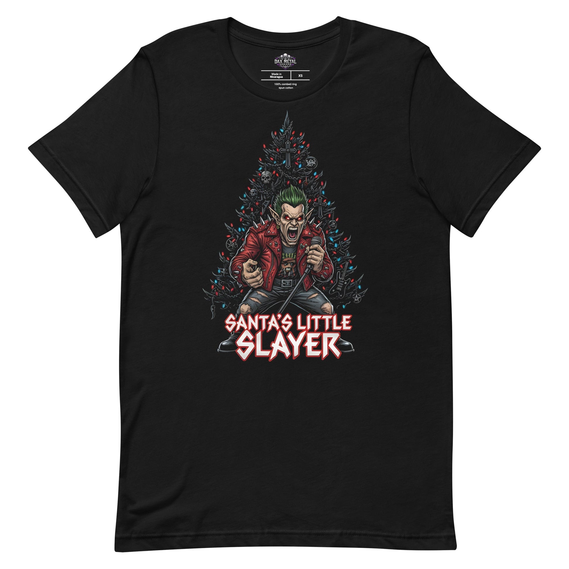 Santa's little Slayer 4 -T-Shirt Heavy Metal T-Shirt Christmas Weihnachts T-Shirt von Dax Metal Designs – Bella+Canvas
