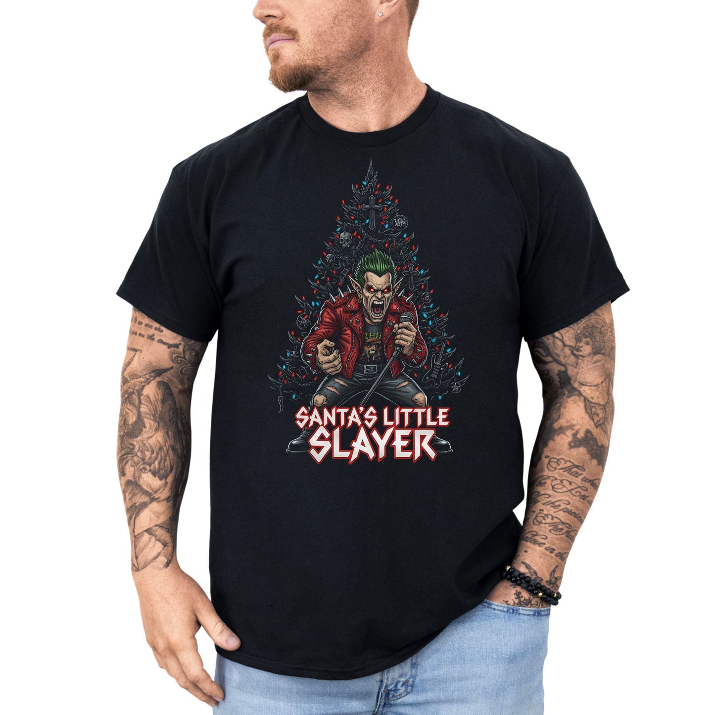 Santa's little Slyer 4 - T-Shirt - Dax Metal Designs