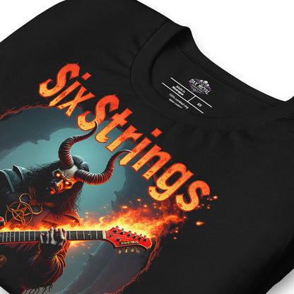 Six Strings from the Sixth Circle - Heavy Metal T-Shirt von Dax Metal Designs – Bella+Canvas