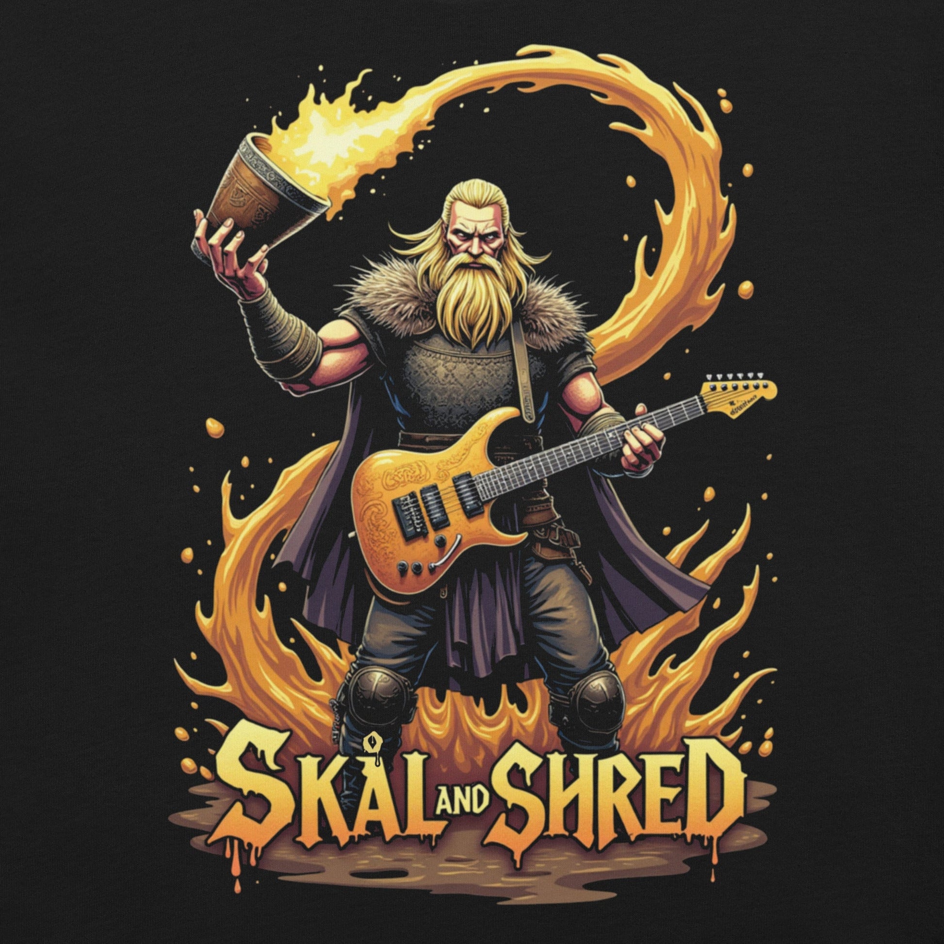 Skål and Shred 1 - Heavy Metal T-Shirt von Dax Metal Designs – Bella+Canvas