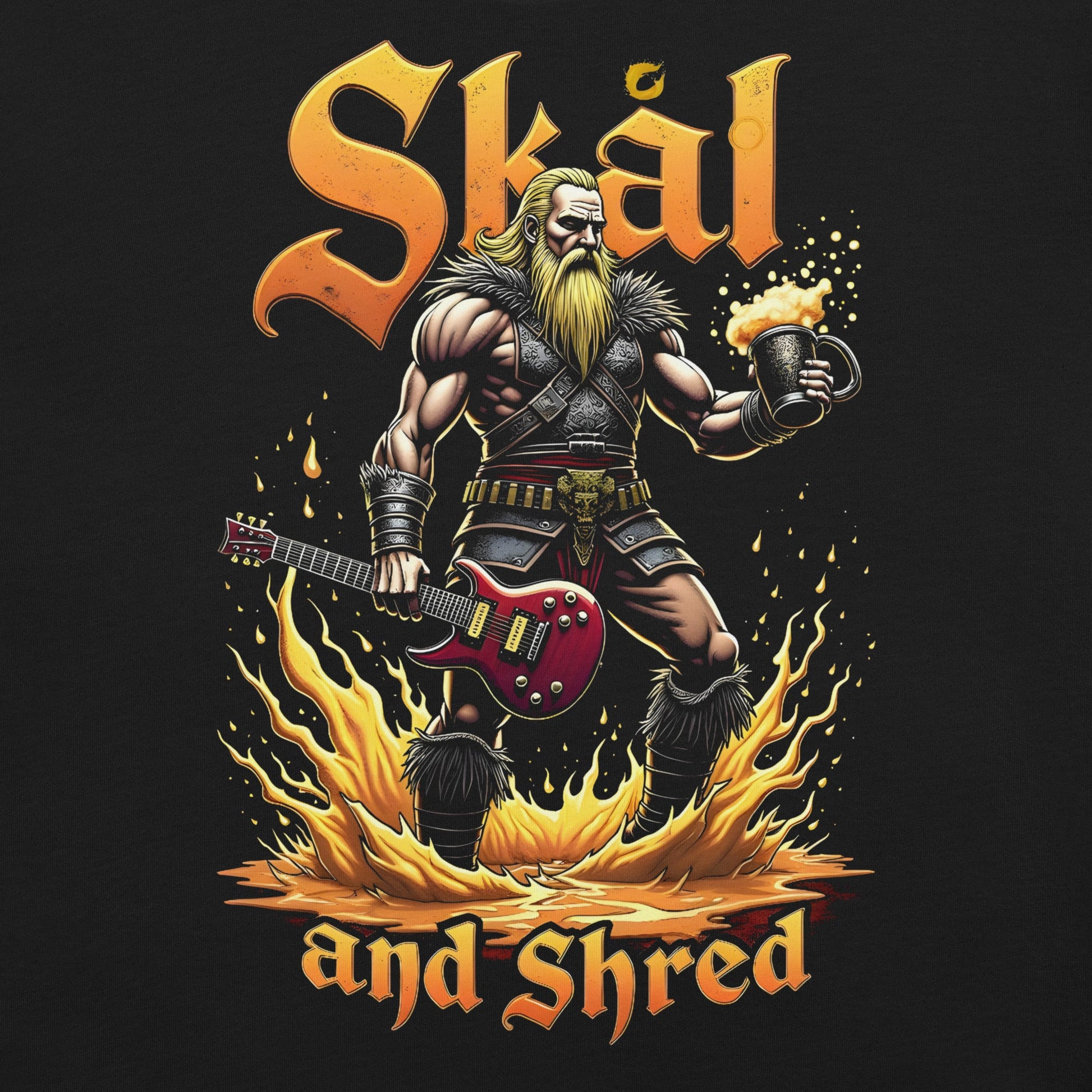 Skål and Shred 3 - Heavy Metal T-Shirt von Dax Metal Designs – Bella+Canvas