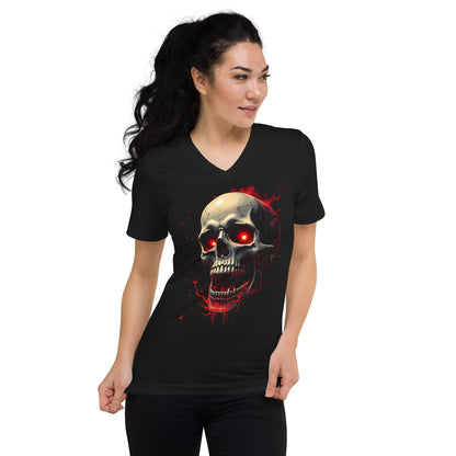 Skull 1 - T-Shirt mit V - Ausschnitt - Dax Metal Designs
