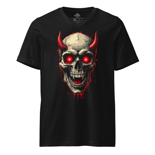 Skull 3 - T-Shirt mit V - Ausschnitt - Dax Metal Designs