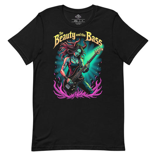 The Beauty and the Bass - T-Shirt - Dax Metal Designs