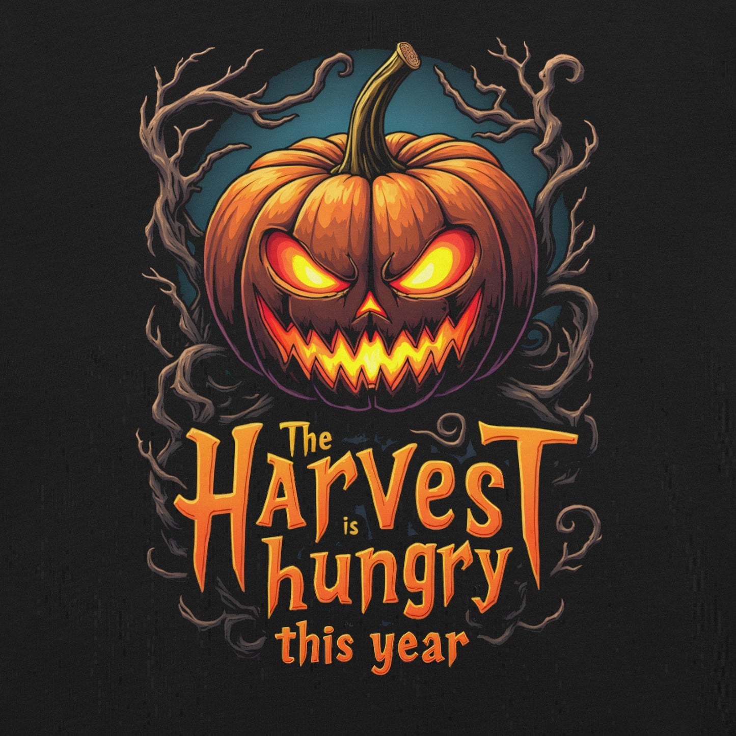 The Harvest is Hungry -T-Shirt Heavy Metal T-Shirt Halloween T-Shirt von Dax Metal Designs – Bella+Canvas