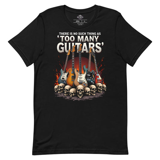 There is no such thing as "Too many Guitars" -Heavy Metal T-Shirt Gitarren-T-Shirt von Dax Metal Designs – Bella+Canvas