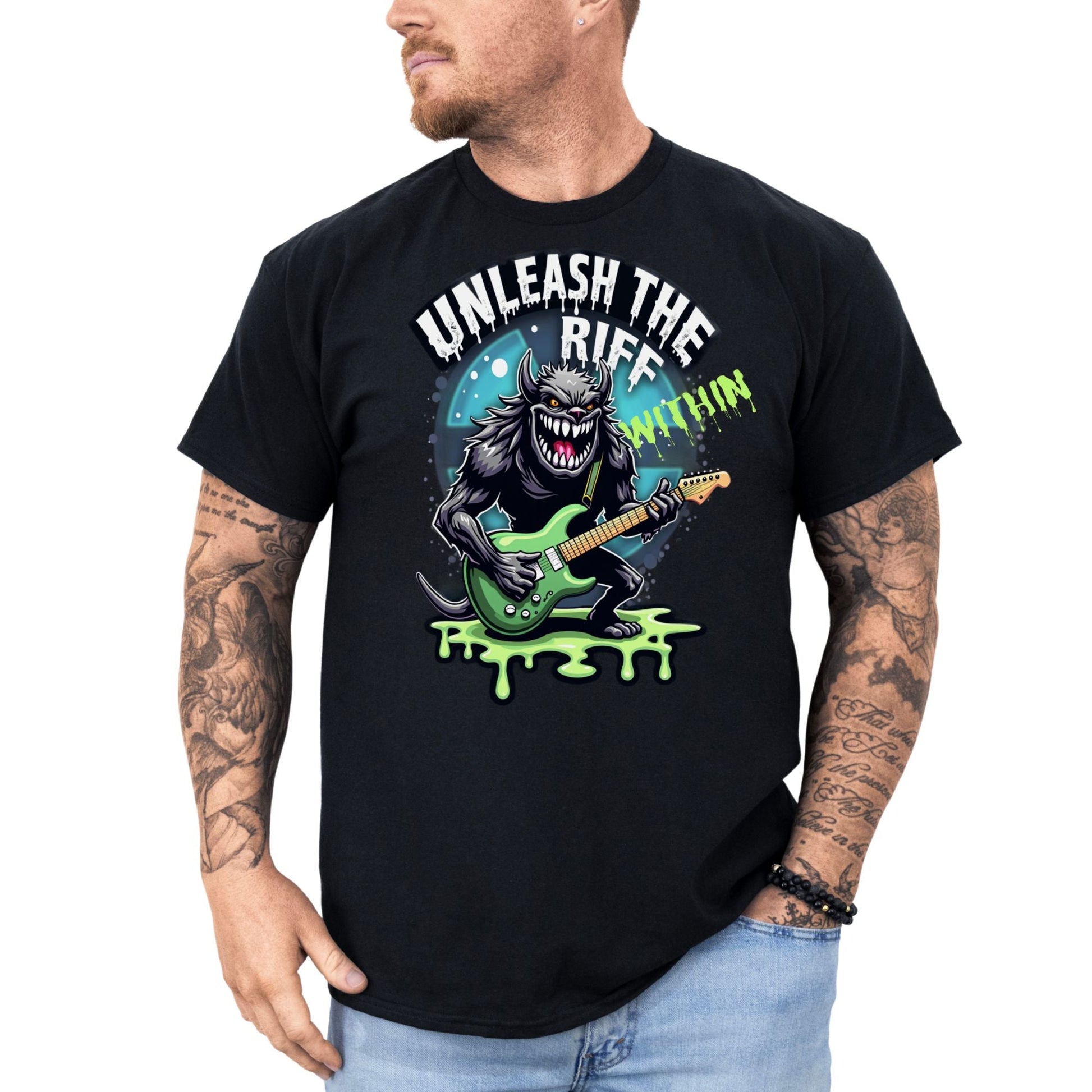 Unleash the Riff within 4 - T-Shirt - Dax Metal Designs