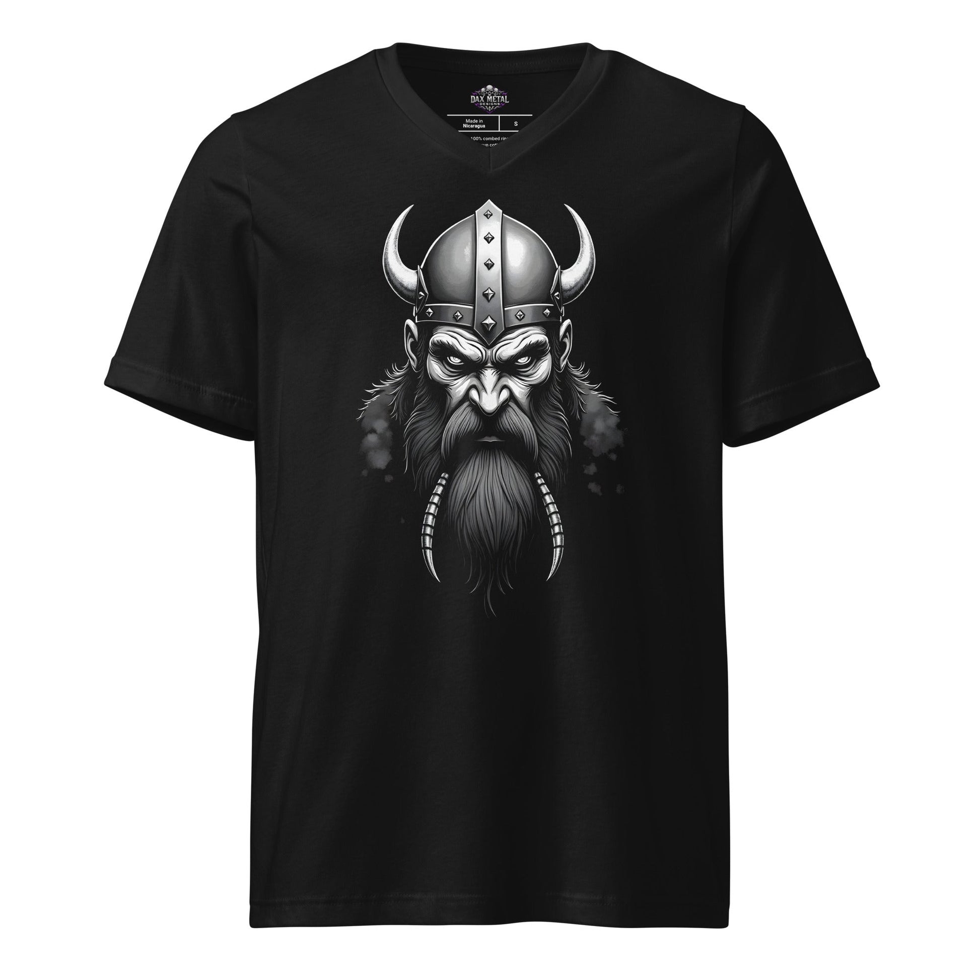 Viking Warrior - T-Shirt mit V - Ausschnitt - Dax Metal Designs