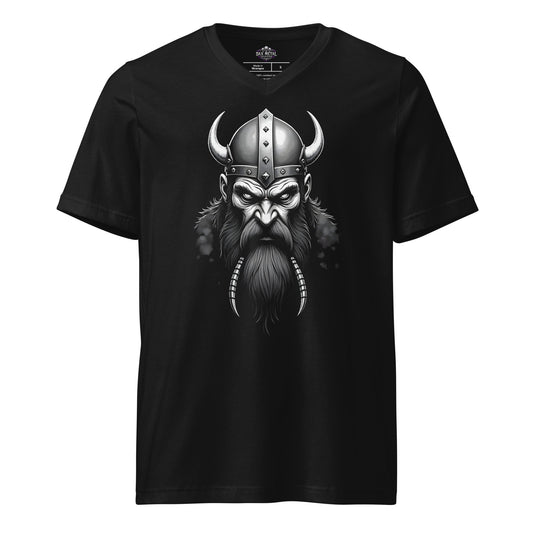Viking Warrior - T-Shirt mit V - Ausschnitt - Dax Metal Designs