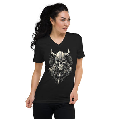 Warrior of Death - T-Shirt mit V - Ausschnitt - Dax Metal Designs