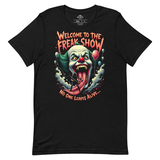 Welcome to the Freakshow -T-Shirt Heavy Metal T-Shirt Gitarren-T-Shirt  von Dax Metal Designs – Bella+Canvas