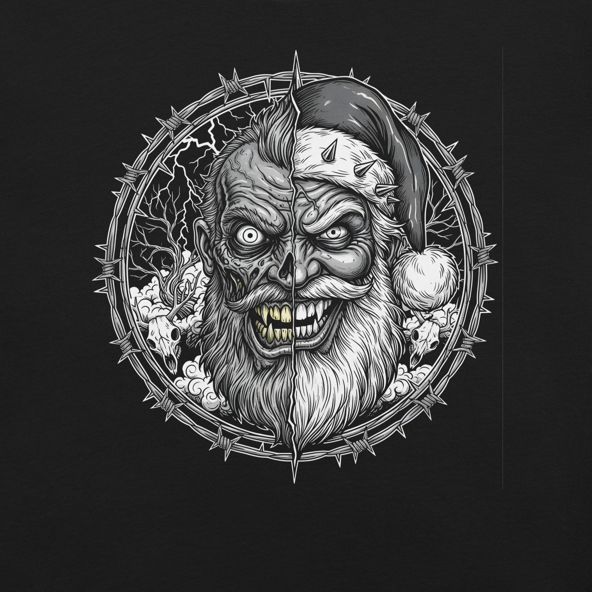 Zombie Santa -T-Shirt Heavy Metal T-Shirt Christmas Weihnachts T-Shirt von Dax Metal Designs – Bella+Canvas
